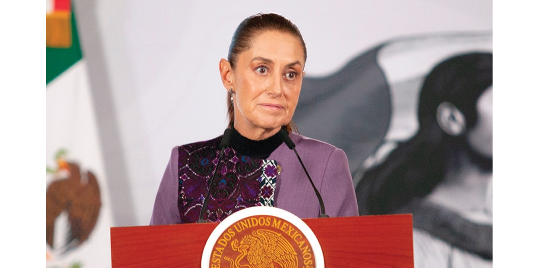LA JEFA del Ejecutivo, ayer en conferencia de prensa