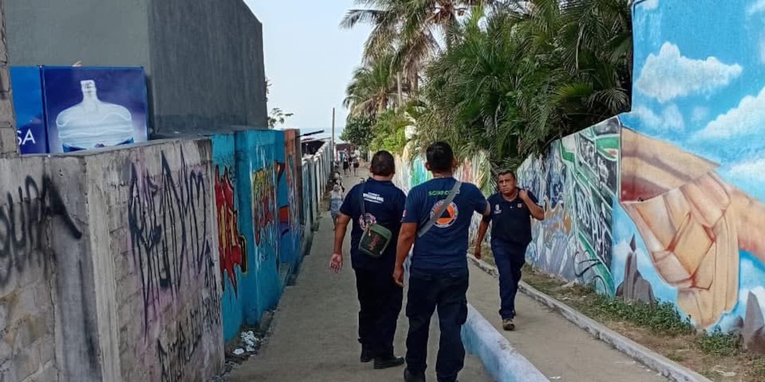 Elementos de seguridad en Guerrero realizan recorridos de seguridad tras sismo.