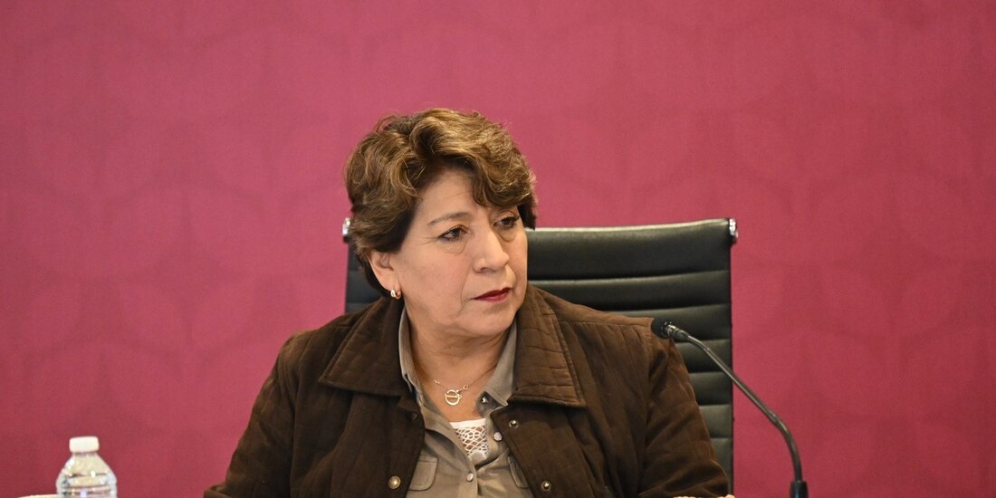 La Gobernadora del Edomex, Delfina Gómez.