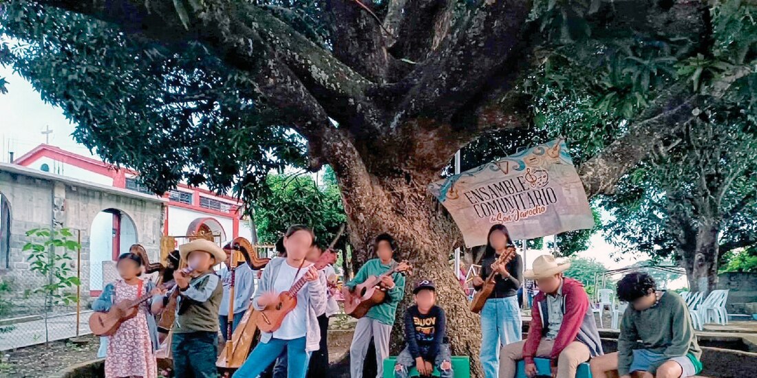 Niños de un semillero de son jarocho, en San Andrés Tuxtla.