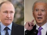 (Izq. a der.) Vladimir Putin y el presidente de Estados Unidos, Joe Biden.