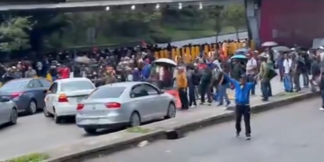 Protesta en Circuito Interior este jueves 28 de mayo.