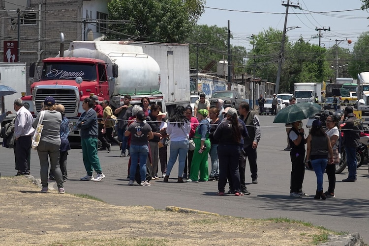 Aspecto de un bloqueo en la alcaldía Tláhuac