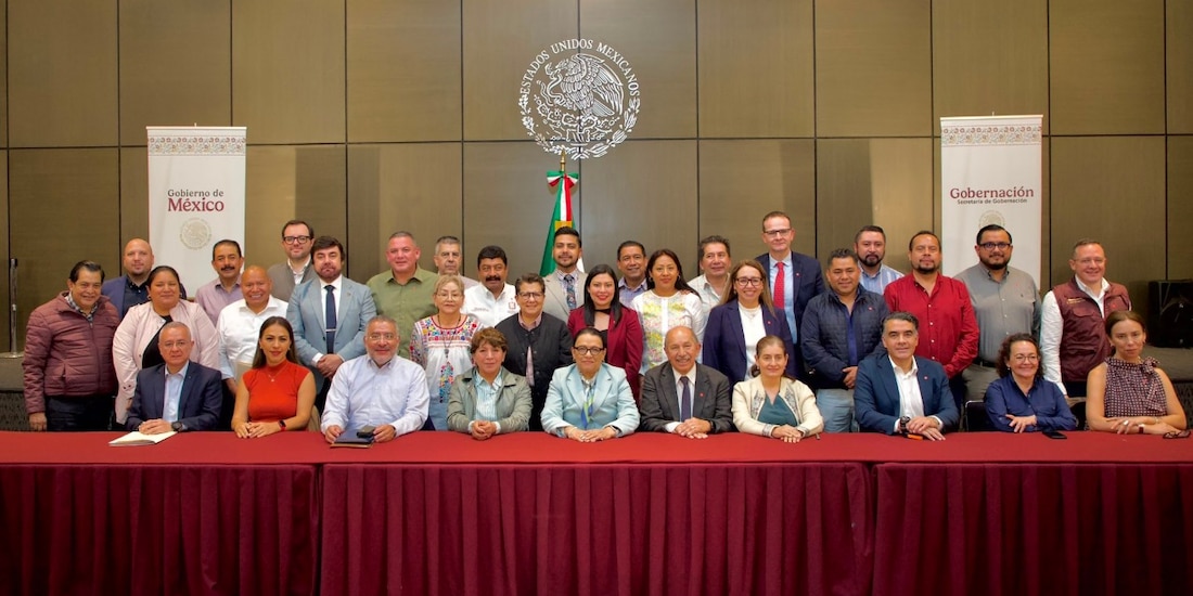 En la imagen la Secretaria de Gobernación.