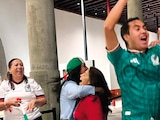 FANÁTICOS, ayer, antes del partido.