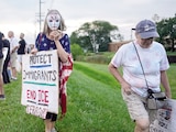 PROTESTA contra autoridades migratorias en Cincinnati, el domingo pasado