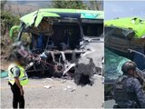 Accidente entre autobús de pasajeros y unidad de la Guardia Nacional en Chiapas, el 15 de agosto de 2026.