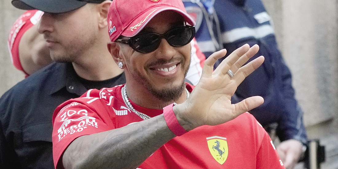 el volaNTE siete veces campeón del mundo de la F1, ayer, en Italia.