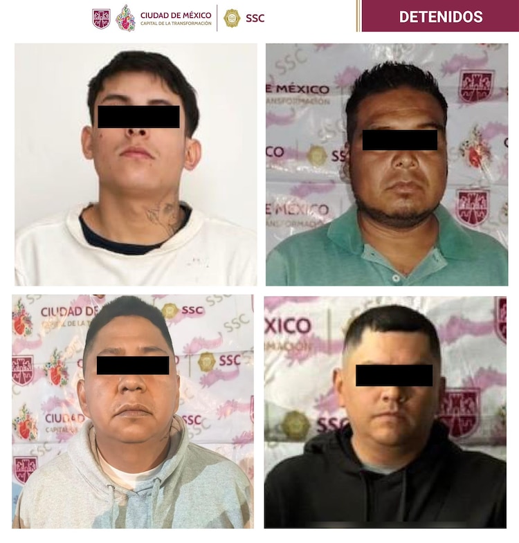 Los presuntos extorsionadores.