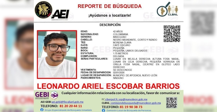 Reporte de búsqueda de Leonado Ariel Escobar Barrios