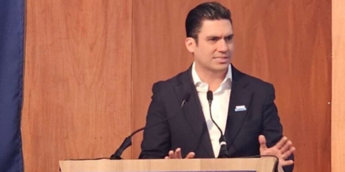 El Presidente del PAN, Jorge Romero, el 9 de marzo en la sede partista.