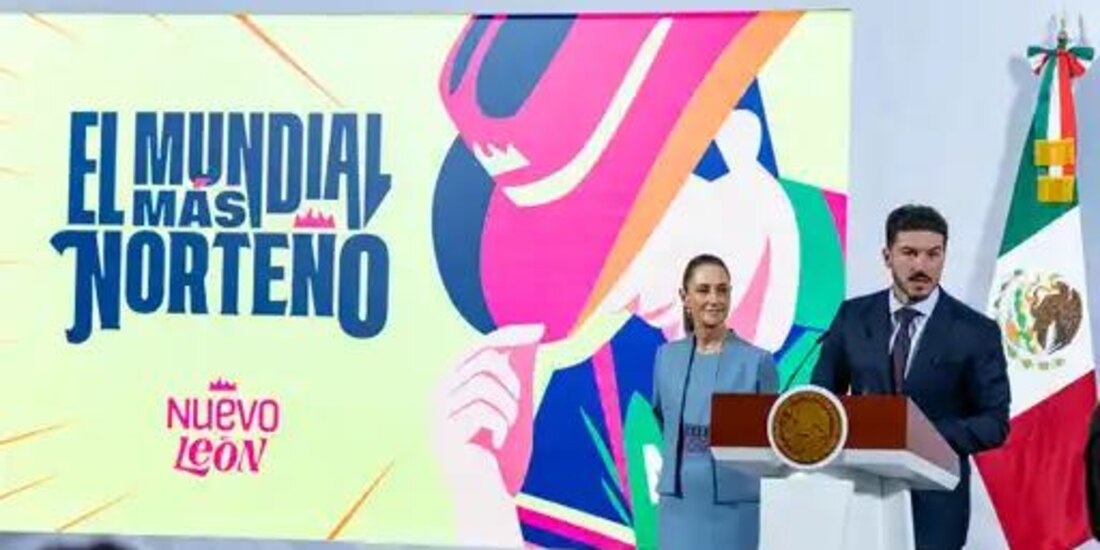 La Presidenta de México, Claudia Sheinbaum, junto al Gobernador de Nuevo León.