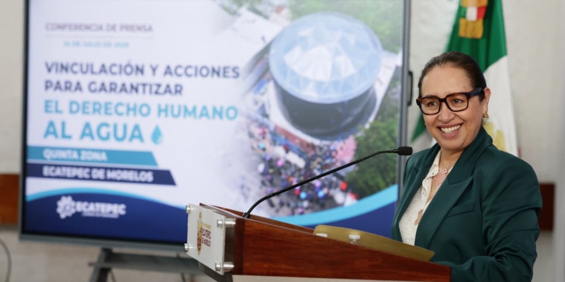 La presidenta municipal Azucena Cisneros Coss supervisó el funcionamiento de los equipos que bombean el recurso hacia las comunidades del oriente.