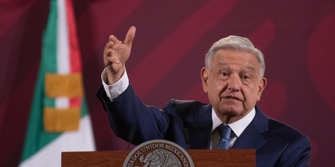 El Presidente López Obrador, en conferencia de prensa.