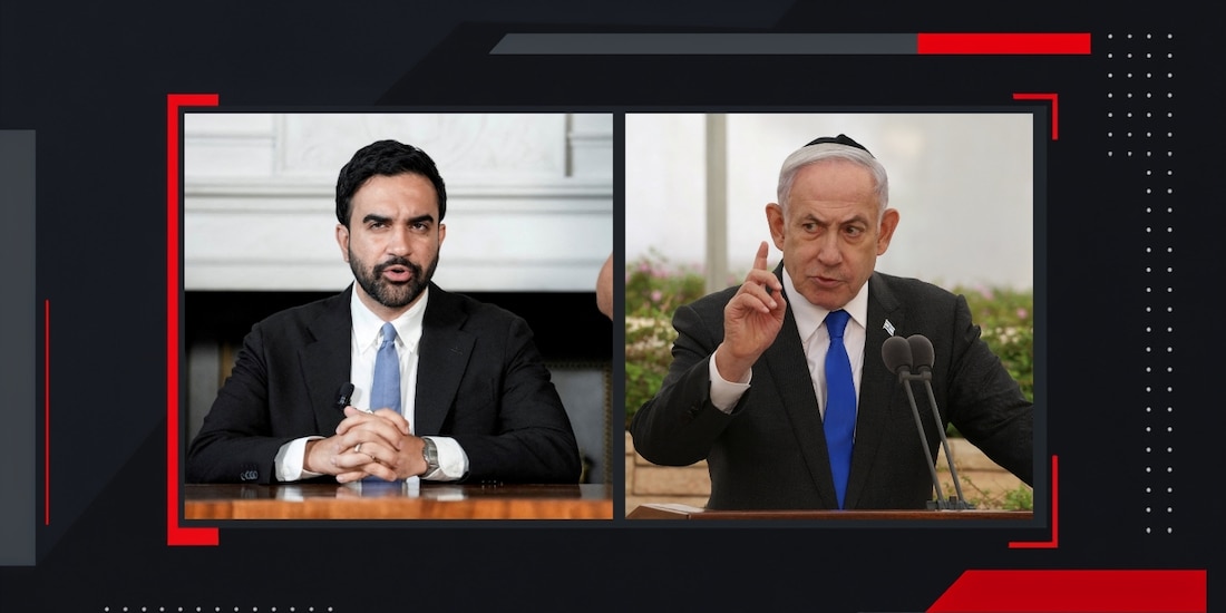 Zohran Mamdani (izq.) aseguró que analiza con el departamento jurídico de Nueva York si existe alguna facultad legal para detener a Benjamin Netanyahu (der.) durante su visita a la ONU.