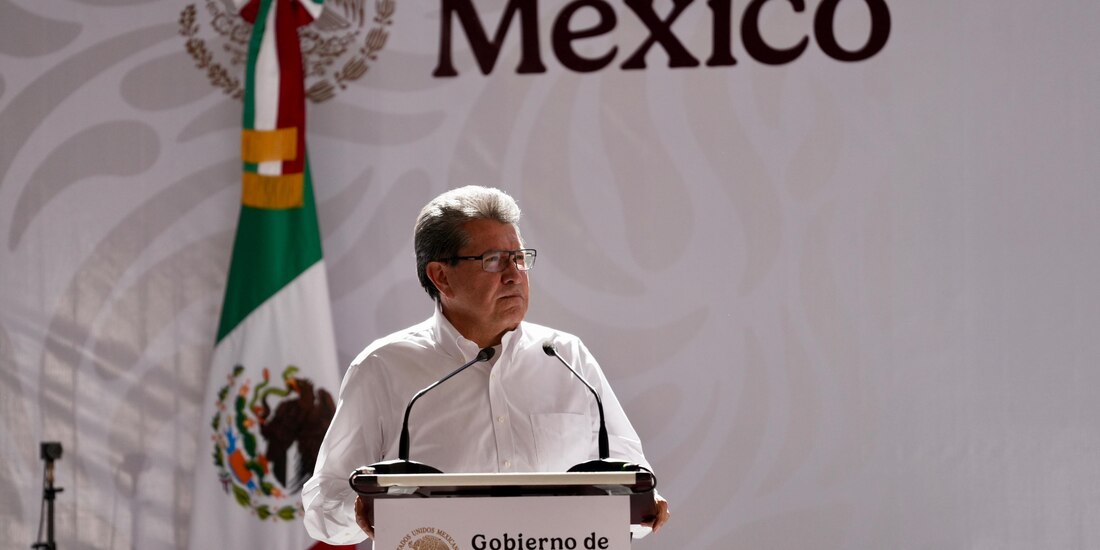 Ricardo Monreal Ávila, coordinador de Morena en la Cámara de Diputados, ayer, en Zacatecas.