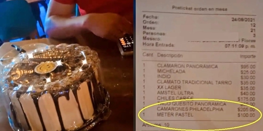 Les guardan pastel en refrigerador de restaurante pero les cobran