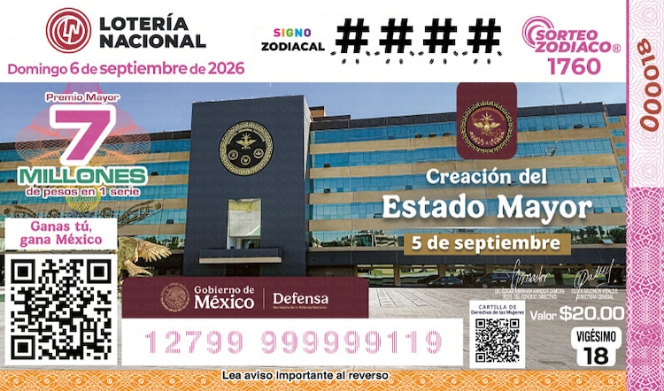 El Sorteo Zodiaco 1760 está dedicado a la Creación del Estado Mayor.