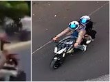 Captan a motociclista armado disparando al aire mientras circula sobre Paseo de la Reforma.