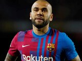 Dani Alves durante un partido del Barcelona la temporada pasada.