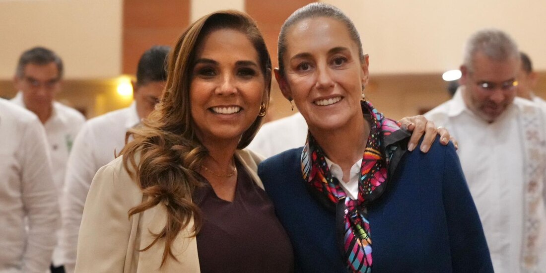 Mara Lezama y Claudia Sheinbaum.