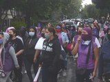 Feministas protestan en los juzgados de la colonia Doctores