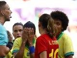 Marta sale entre lágrimas al ser expulsada en el partido contra España en los Juegos Olímpicos de París 2024