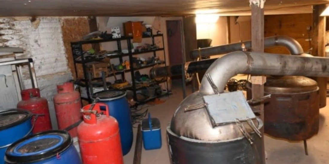 Laboratorio para producir drogas.