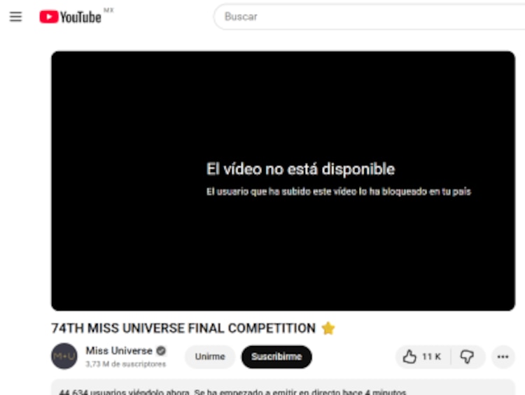 Bloqueo a México de la transmisión de Miss Universo 2025