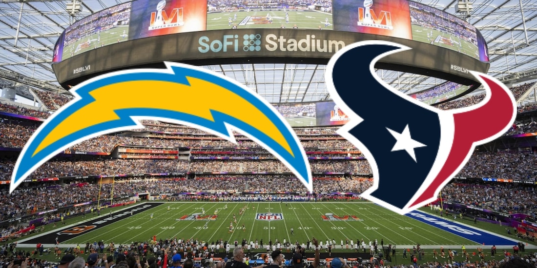Los Angeles Chargers y los Houston Texans se enfrentan en el SoFi Stadium.