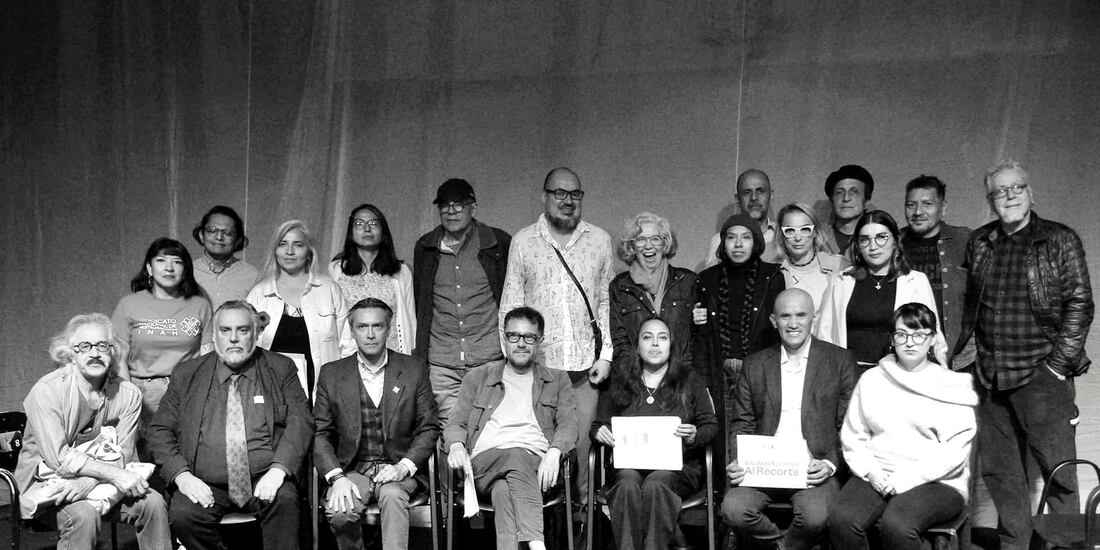 Representantes de organizaciones que se reunieron en el Teatro El Milagro.