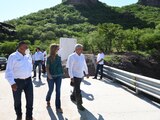 El Presidente de México, Andrés Manuel López Obrador y la gobernadora gobernadora Claudia Pavlovich inauguran Presa Bicentenario Los Pilares en Sonora.
