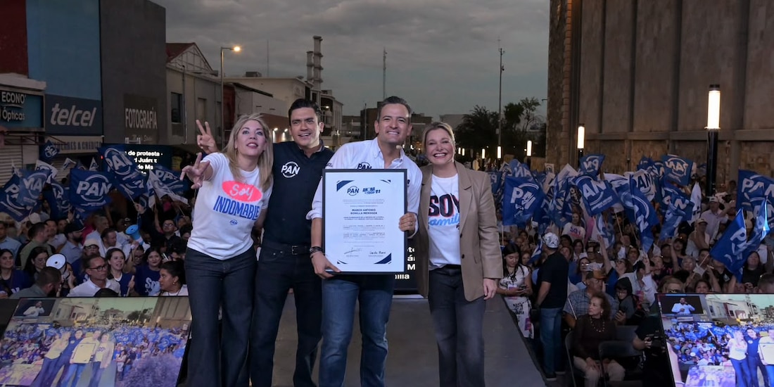 Marco Bonilla rinde protesta como coordinador del PAN en Chihuahua, el 10 de octubre de 2026.