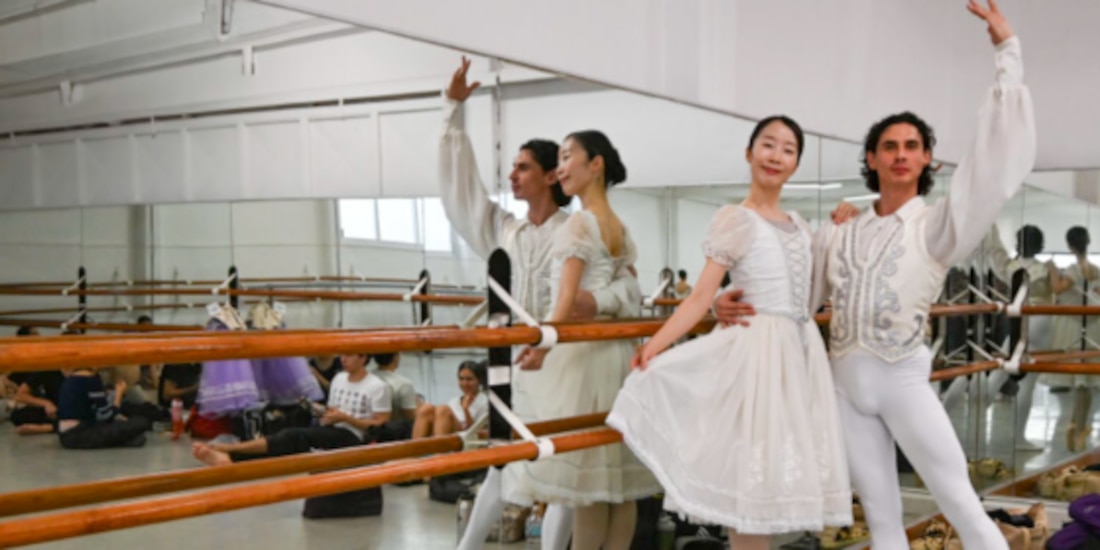 Mayuko Nihei y Alejandro Hidalgo, tras el ensayo