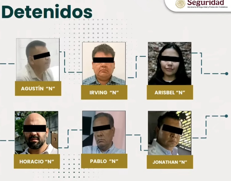 Funcionarios detenidos en Morelos por presunta delincuencia organizada.