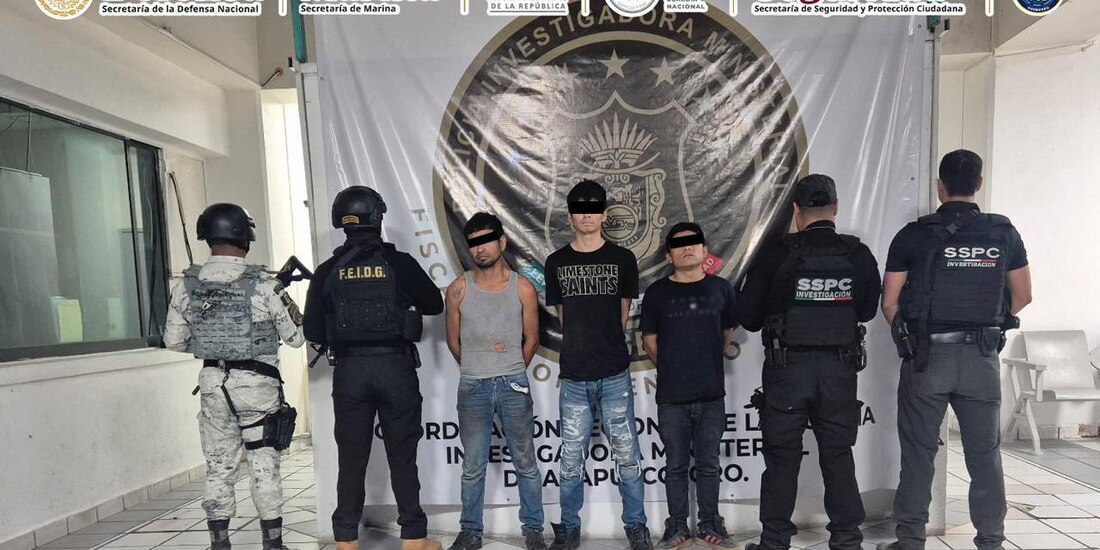 Detienen a tres en Guerrero.