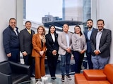 Integrantes del Bloque Nacional PRD tras reunión en el Senado