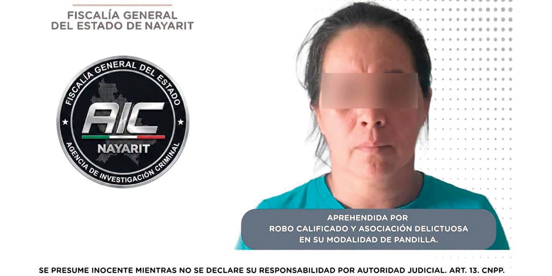 HERMENEGILDA “N”, directora de la Policía de Rosamorada, detenida ayer.