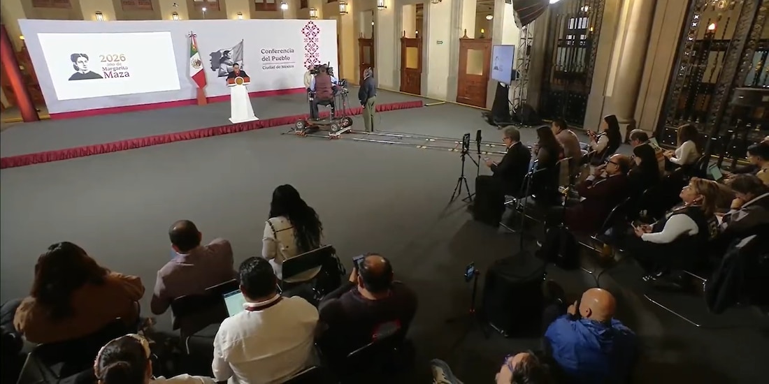 Rosa Icela Rodríguez este viernes en Palacio Nacional.