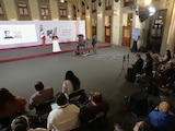 Rosa Icela Rodríguez este viernes en Palacio Nacional.