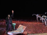 Parte del elenco durante una de las funciones de Parsifal en León.