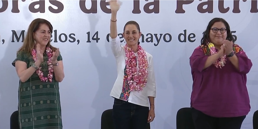 Sheinbaum encabezó la conformación de primeras redes de Tejedoras de la Patria en Cuautla.