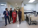 La Presidenta de México en el espacio médico inaugurado.