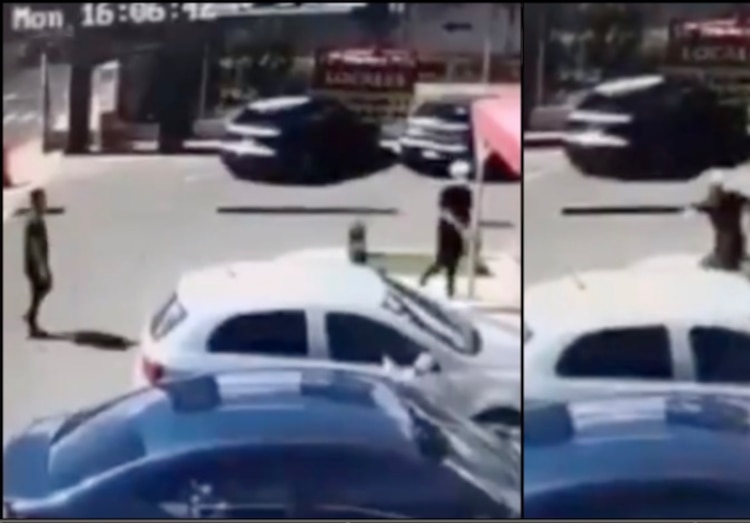 Hombre intenta robar en plaza comercial en Metepec. Foto: Especial