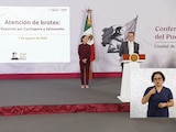 Víctor Hugo Borja Aburto, comisionado federal para la Protección Contra Riesgos Sanitarios, en la Mañanera de Sheinbaum.