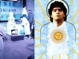 Miles de fanáticos se unen a la religión en la que el Dios es Maradona.