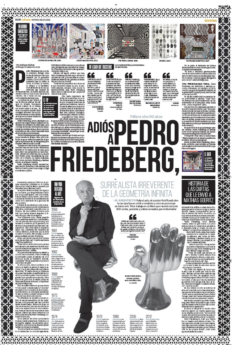 Adiós a Pedro Friedeberg, surrealista irreverente de la geometría infinita