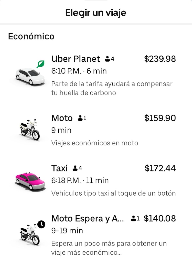 Ahora se encuentra disponible la opción de Taxi dentro de la plataforma de Uber