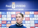 Marcelo Flores, en su presentación con el Real Oviedo de España.
