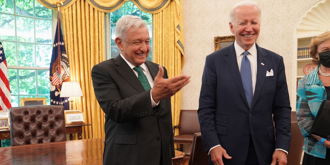 El Presidente Andrés Manuel López Obrador y el presidente de Estados Unidos, Joe Biden.